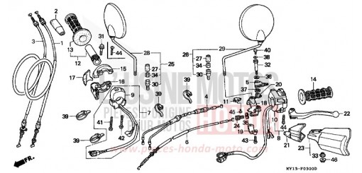 HANDLE LEVER/SWITCH/CABLE XRV750X de 1999